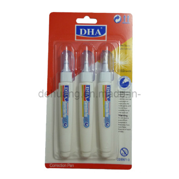 Korrektur-Stift 7ml 3PCS mit Blasen-Karten-Paket (DH-811D3)